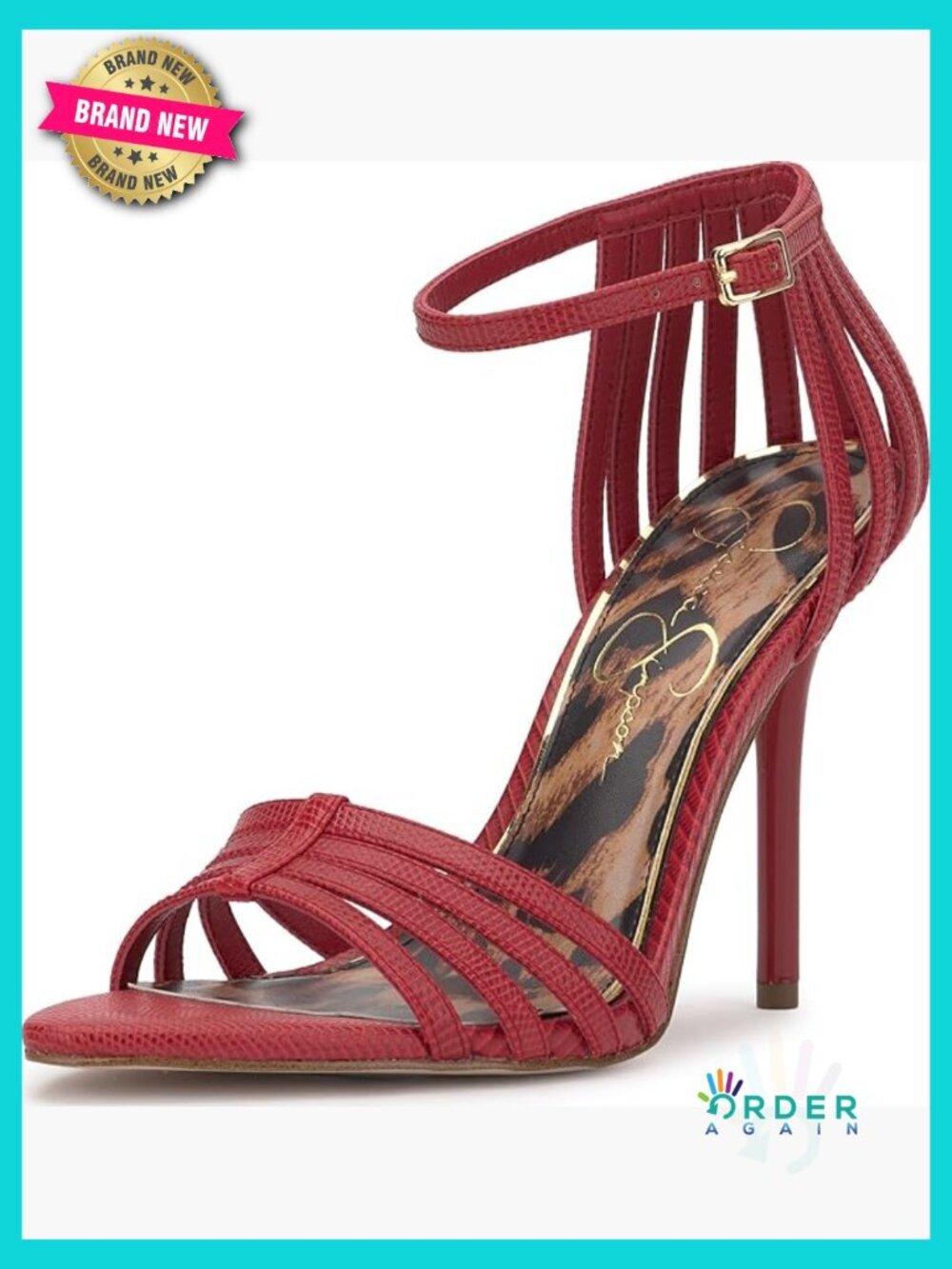 Stiletto Heeled Sandals Open Toe Ankle Strap Faux Leather Party Wear Dress Heels